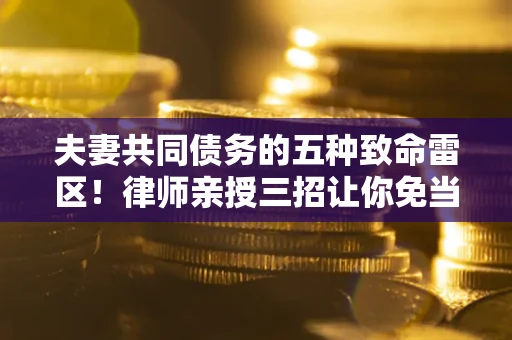 济南夫妻共同债务的五种致命雷区！律师亲授三招让你免当替罪羊